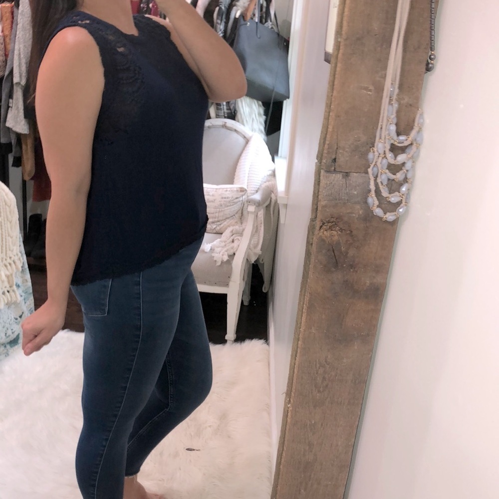 CRESCENT by Stitchfix size medium navy blue top
